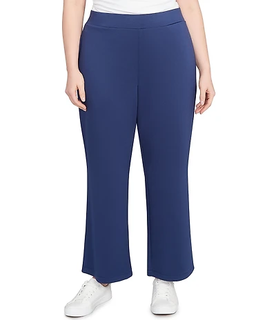 Ruby Rd. Plus Size Solid Pocketed Bootcut Pull-On Ankle Pants