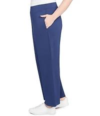 Ruby Rd. Plus Size Solid Pocketed Bootcut Pull-On Ankle Pants