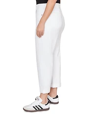 Ruby Rd. Plus Size Straight Rolled Cuff Hem Girlfriend Jeans