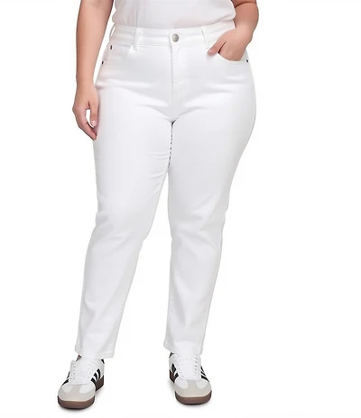 Ruby Rd. Plus Size Straight Slim Leg Denim Jeans