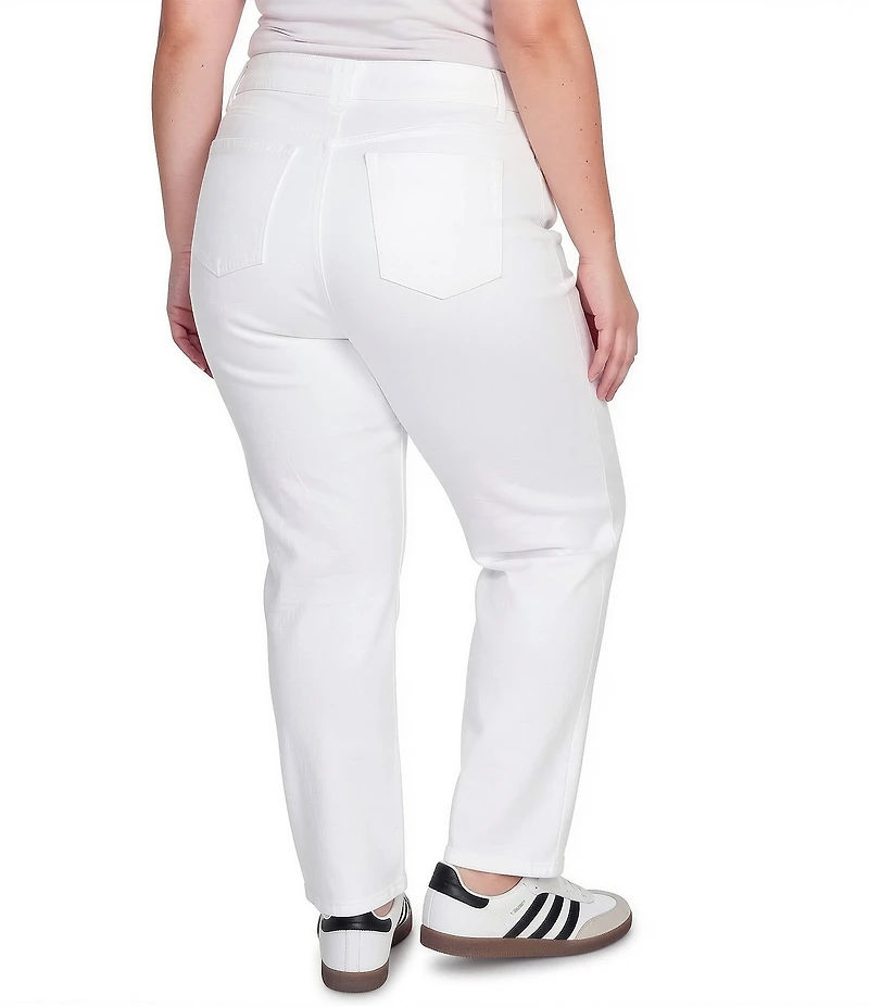 Ruby Rd. Plus Size Straight Slim Leg Denim Jeans