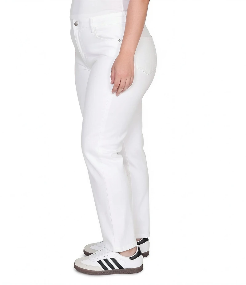 Ruby Rd. Plus Size Straight Slim Leg Denim Jeans
