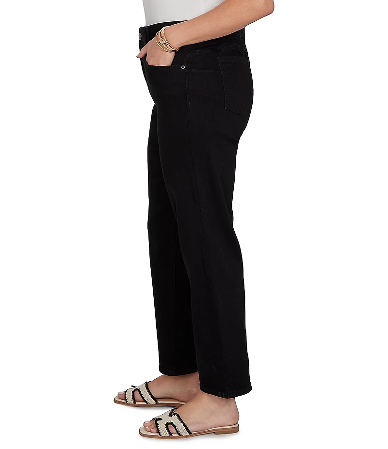 Ruby Rd. Plus Size Stretch Denim Straight Leg Slim Fit Pants