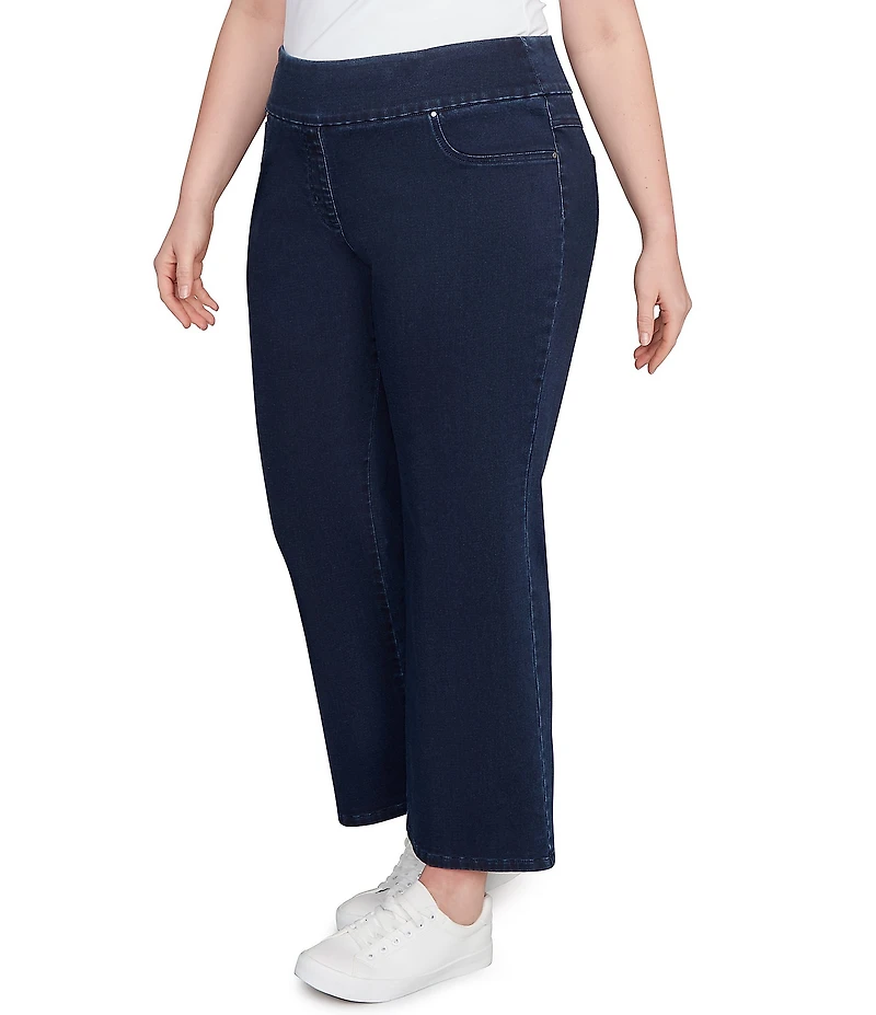 Ruby Rd. Plus Size Stretch Pull-On Ankle Jeans