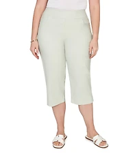 Ruby Rd. Plus Size Stretch Straight Leg Pull-On Capri Pants