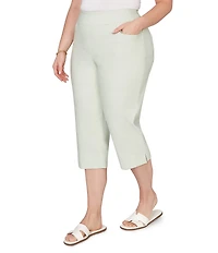 Ruby Rd. Plus Size Stretch Straight Leg Pull-On Capri Pants