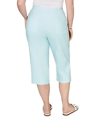 Ruby Rd. Plus Size Stretch Straight Leg Pull-On Capri Pants