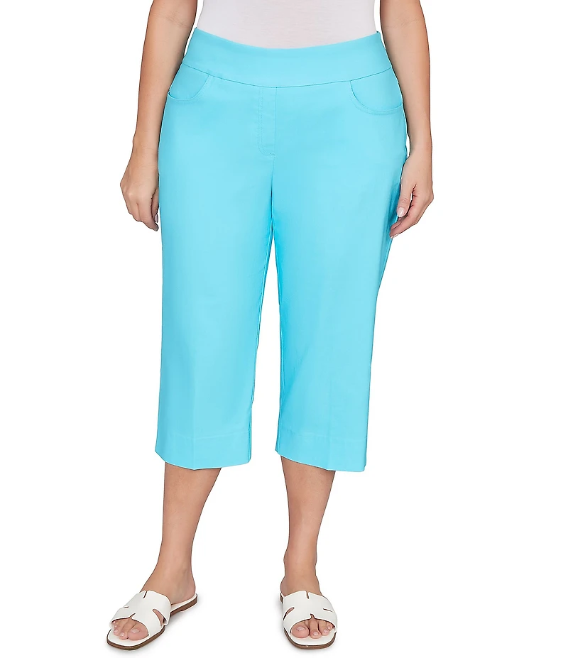 Ruby Rd. Plus Size Stretch Straight Leg Pull-On Capri Pants