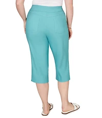 Ruby Rd. Plus Size Stretch Straight Leg Pull-On Capri Pants