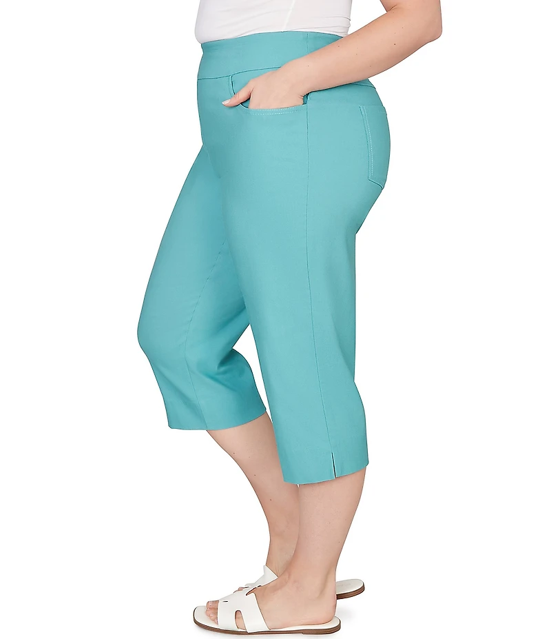 Ruby Rd. Plus Size Stretch Straight Leg Pull-On Capri Pants