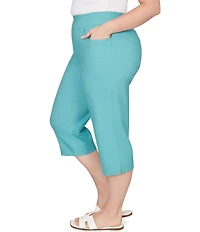 Ruby Rd. Plus Size Stretch Straight Leg Pull-On Capri Pants