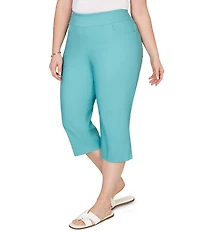 Ruby Rd. Plus Size Stretch Straight Leg Pull-On Capri Pants
