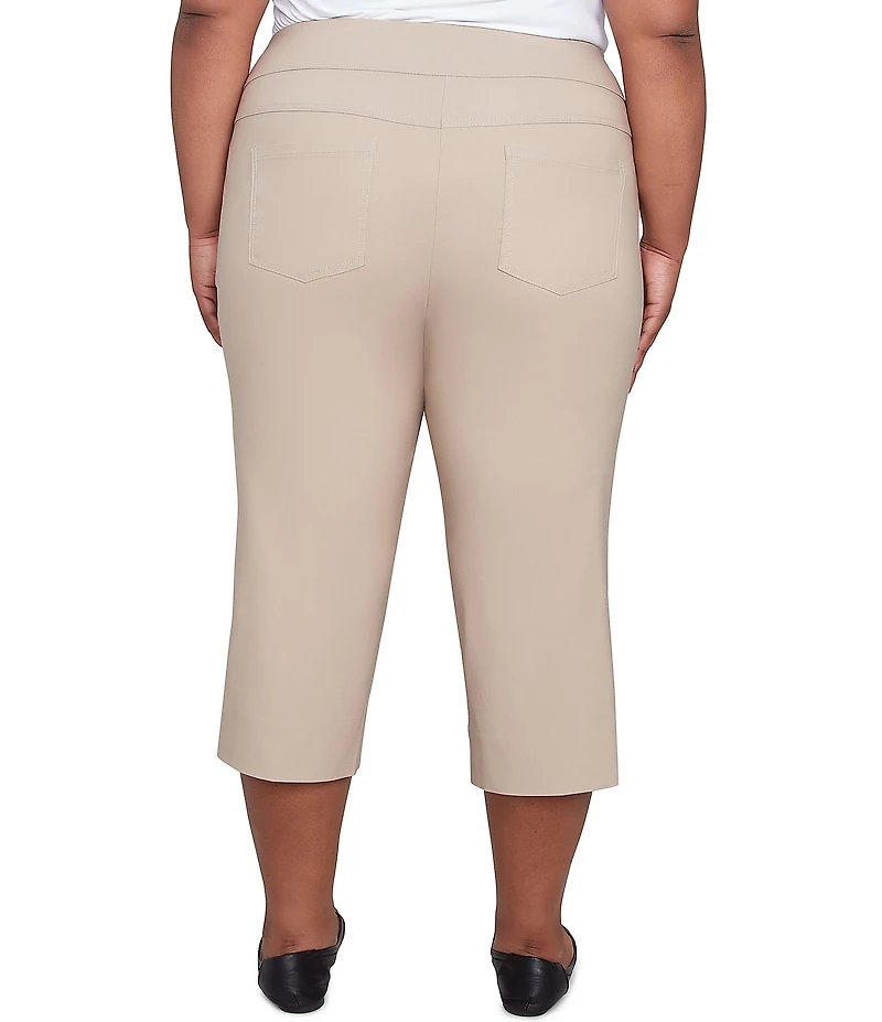 Ruby Rd. Plus Size Stretch Straight Leg Pull-On Capri Pants