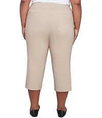 Ruby Rd. Plus Size Stretch Straight Leg Pull-On Capri Pants