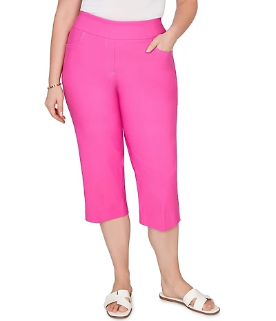 Ruby Rd. Plus Size Stretch Straight Leg Pull-On Capri Pants