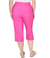 Ruby Rd. Plus Size Stretch Straight Leg Pull-On Capri Pants