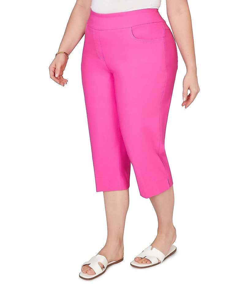 Ruby Rd. Plus Size Stretch Straight Leg Pull-On Capri Pants