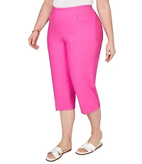 Ruby Rd. Plus Size Stretch Straight Leg Pull-On Capri Pants