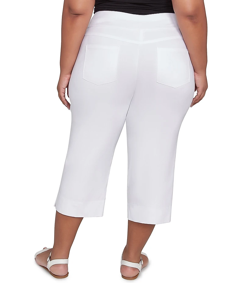 Ruby Rd. Plus Size Stretch Straight Leg Pull-On Capri Pants