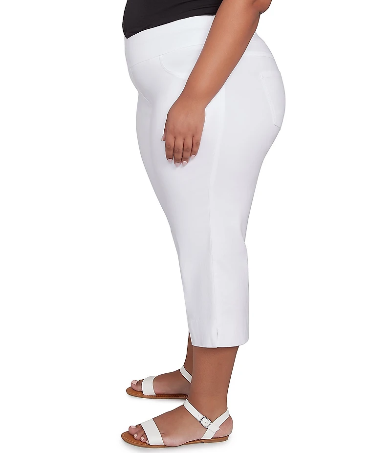 Ruby Rd. Plus Size Stretch Straight Leg Pull-On Capri Pants