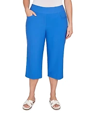 Ruby Rd. Plus Size Stretch Straight Leg Pull-On Capri Pants