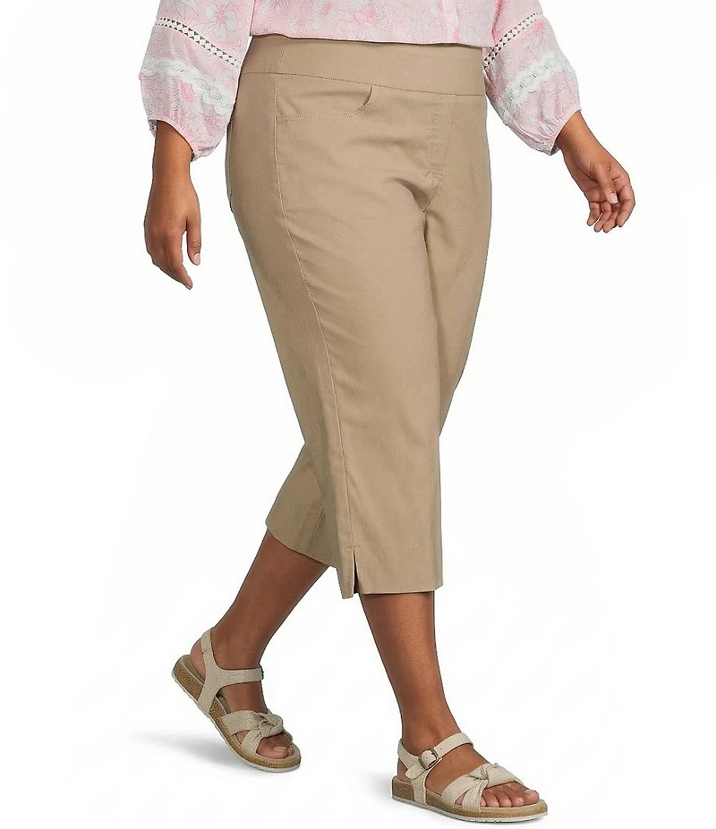 Ruby Rd. Plus Size Stretch Straight Leg Pull-On Capri Pants