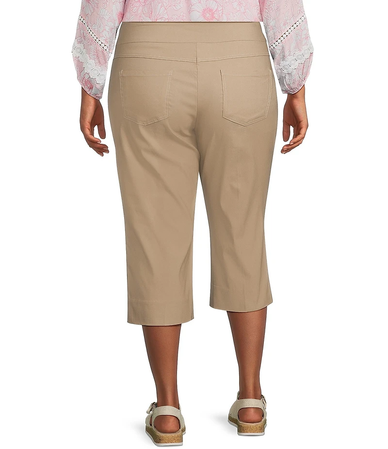 Ruby Rd. Plus Size Stretch Straight Leg Pull-On Capri Pants