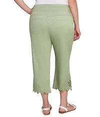 Ruby Rd. Plus Tencel ™ Pull-On Lace Scallop Hem Capri Pants