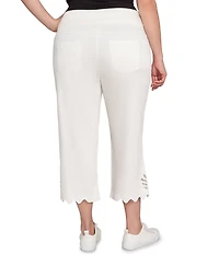 Ruby Rd. Plus Tencel ™ Pull-On Lace Scallop Hem Capri Pants