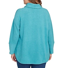 Ruby Rd. Plus Size Ultra-Soft Cowl Neck Long Sleeve Knit Sweater