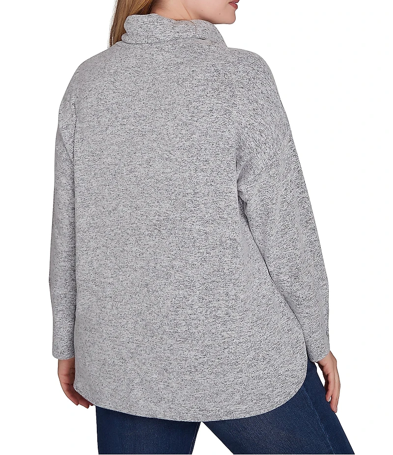 Ruby Rd. Plus Size Ultra-Soft Cowl Neck Long Sleeve Knit Sweater