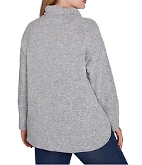 Ruby Rd. Plus Size Ultra-Soft Cowl Neck Long Sleeve Knit Sweater