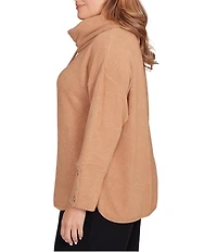 Ruby Rd. Plus Size Ultra-Soft Cowl Neck Long Sleeve Knit Sweater