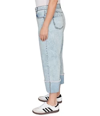 Ruby Rd. Plus Size Ultra-Soft Denim Rolled Hem Wide Leg Jeans