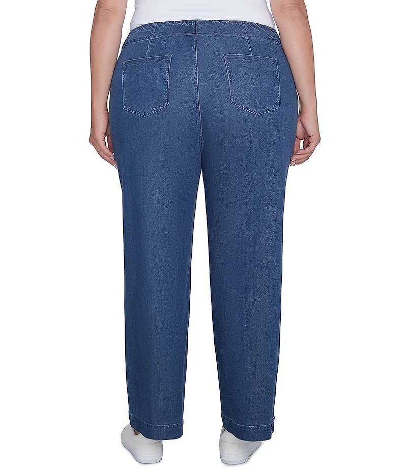 Ruby Rd. Plus Size Wide-Leg Button-Front Jeans