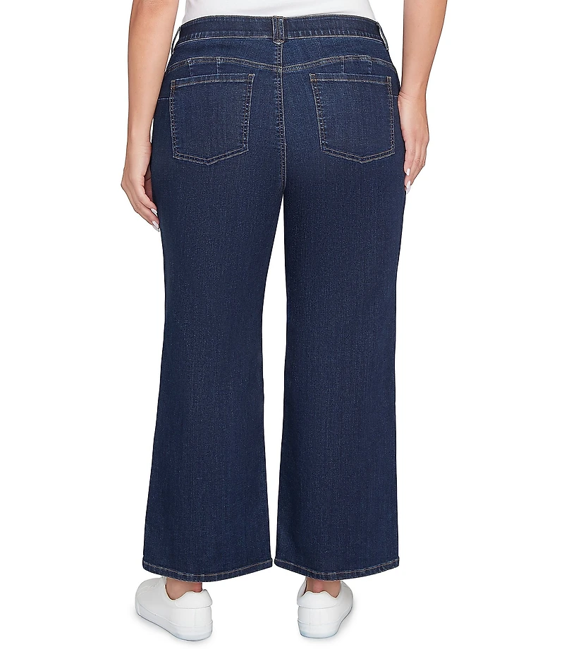 Ruby Rd. Plus Size Wide Leg Pull-On Denim Jeans