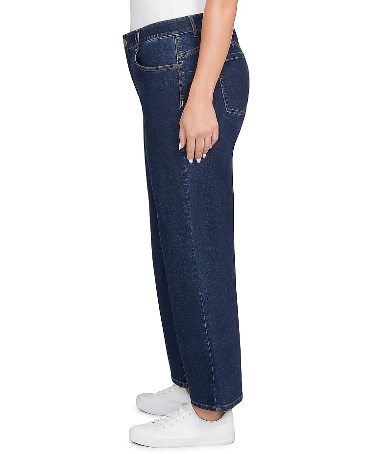 Ruby Rd. Plus Size Wide Leg Pull-On Denim Jeans