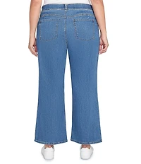 Ruby Rd. Plus Size Wide Leg Pull-On Denim Jeans