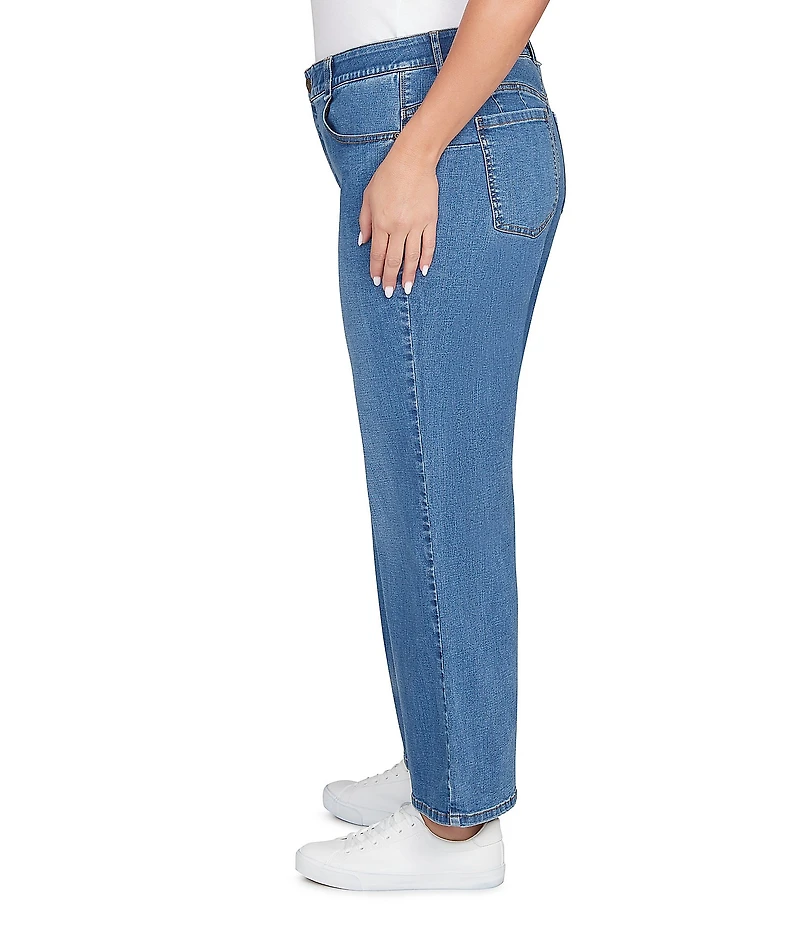 Ruby Rd. Plus Size Wide Leg Pull-On Denim Jeans