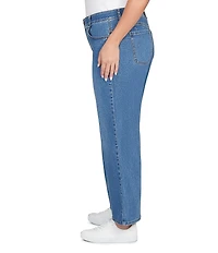 Ruby Rd. Plus Size Wide Leg Pull-On Denim Jeans