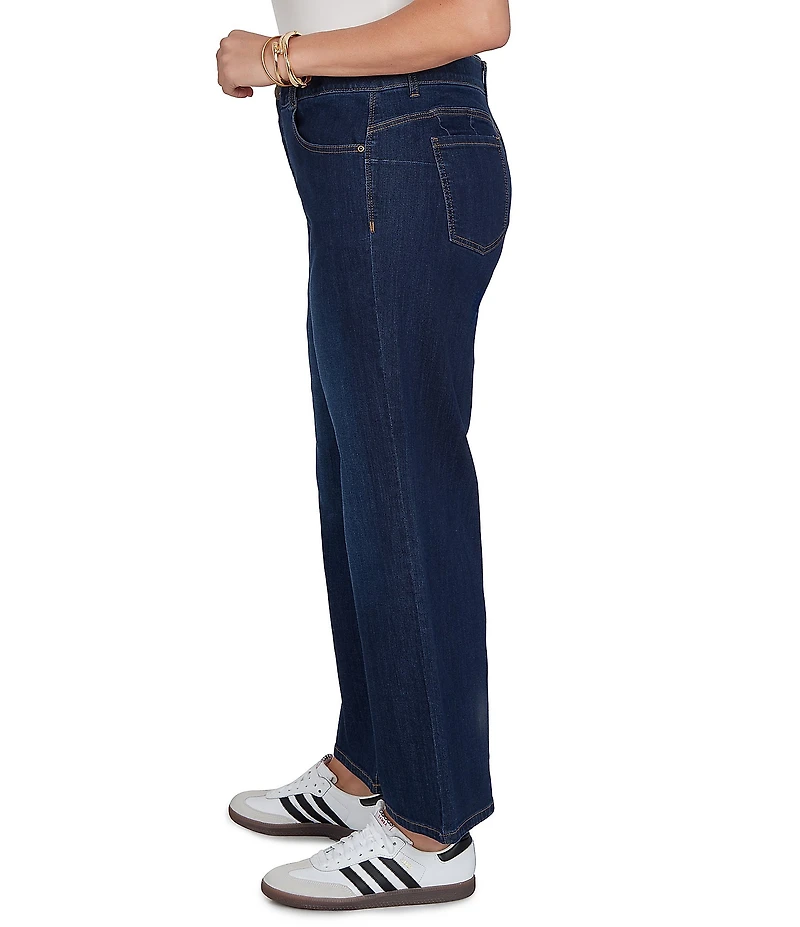 Ruby Rd. Plus Size Wide Leg Pull-On Denim Jeans