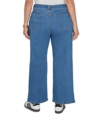 Ruby Rd. Plus Size Wide Leg Pull-On Denim Jeans