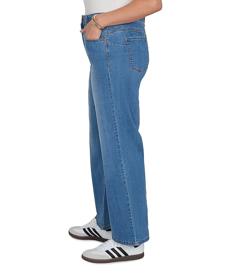 Ruby Rd. Plus Size Wide Leg Pull-On Denim Jeans