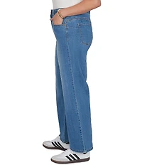Ruby Rd. Plus Size Wide Leg Pull-On Denim Jeans