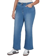 Ruby Rd. Plus Size Wide Leg Pull-On Denim Jeans