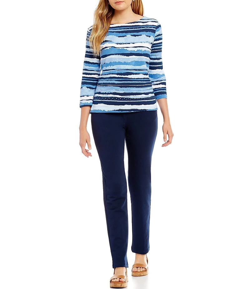 Ruby Rd. Pull-On Stretch French Terry Pants