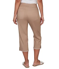 Ruby Rd. Relaxed Fringe Hem Pull-On Denim Pants