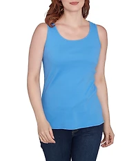 Ruby Rd. Scoop Neck Sleeveless Cotton Rib Knit Tank
