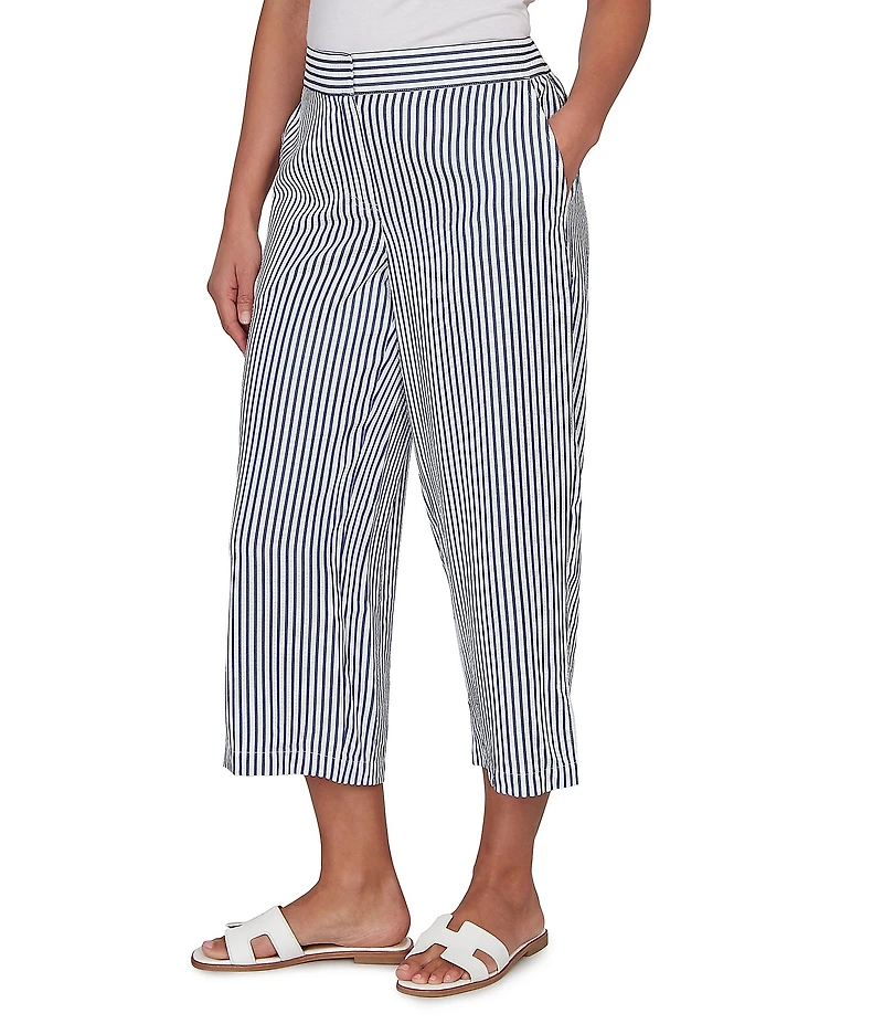 Ruby Rd. Seersucker Stripe Capri Pant