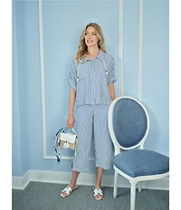 Ruby Rd. Seersucker Stripe Capri Pant
